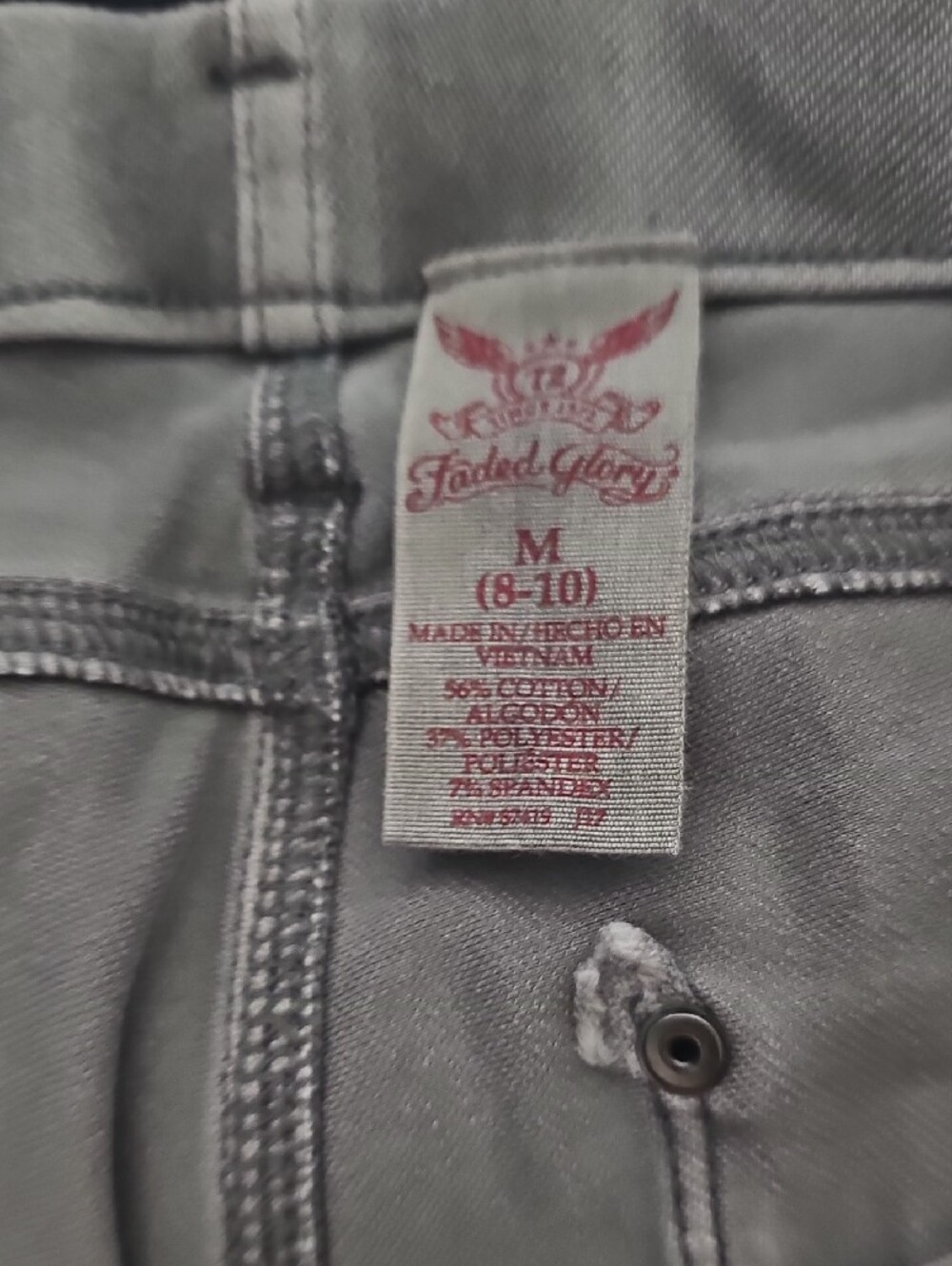 NWOT Faded Glory Women's Gray Jeggings - Picture 3 of 4